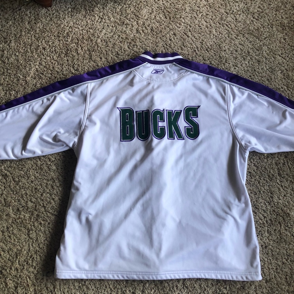 NBA REEBOK Milwaukee Bucks Warm Up Jacket Zip Up